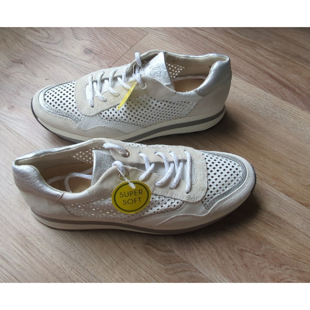 Paul Green Cascade Perforated Breathable Trainer Sneaker Womens 10 White Ice